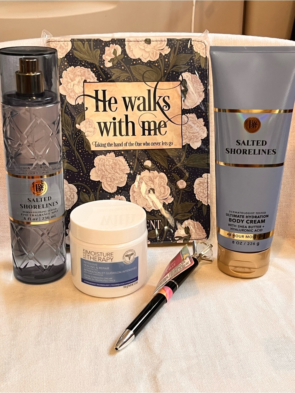 Bath & Body Works Salted Shorelines Body Cream & Mist Gift Bundle